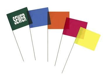 Available in a wide range of sizes and long-lasting colors, These high quality utility marking flags are ideal for above ground marking for a variety of utilities.